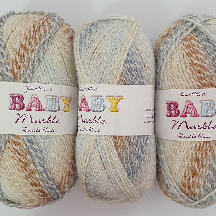 James C Brett Baby Marble DK Wool - BM5 Pebble - 100g Knitting Yarn