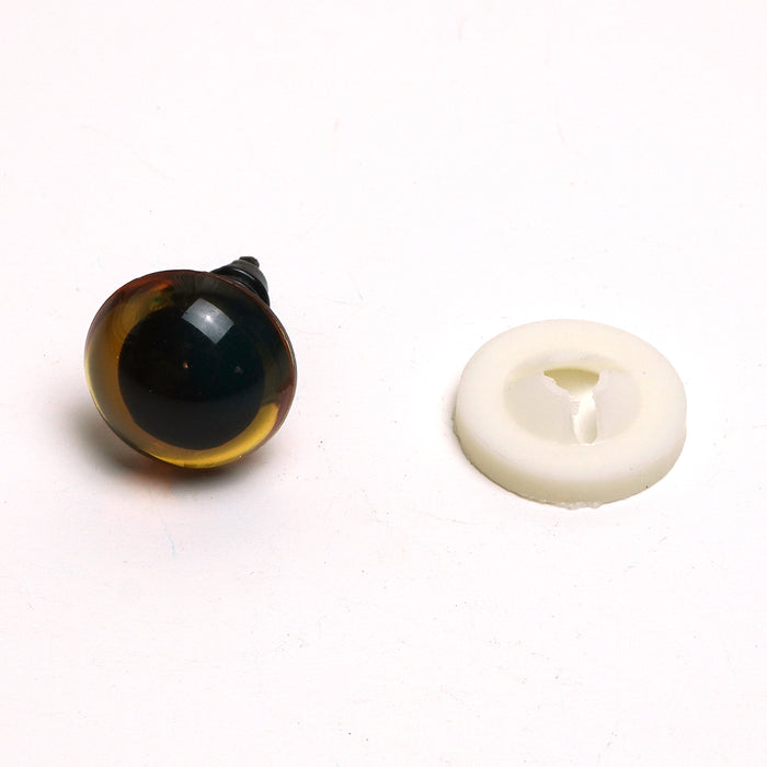Amber Safety Toy Eyes - Sizes 9mm, 12mm, 15mm or 18mm