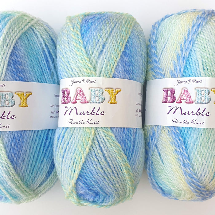 James C Brett Baby Marble DK Wool - BM25 Winters Day - 100g Knitting Yarn