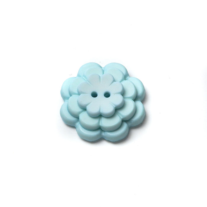 Pale blue Matte Flower Buttons (10 Pcs) - 15mm 23mm or 28mm