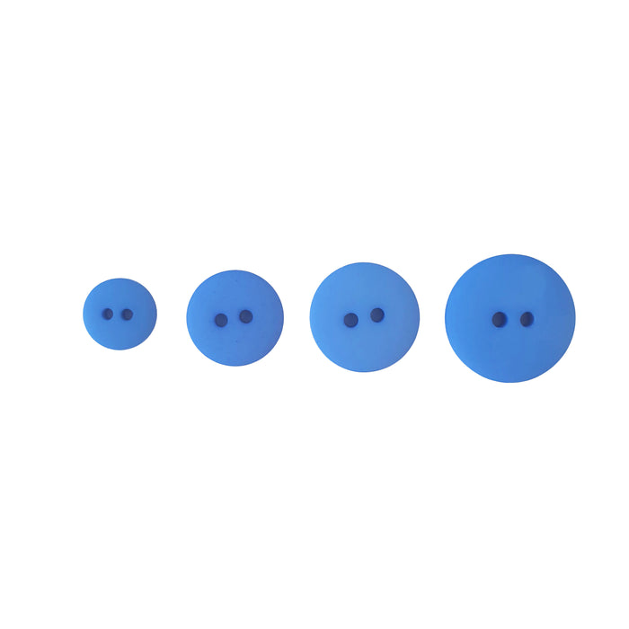 Blue Matte Smartie Buttons (10 Pcs) 11.5mm, 15mm, 18mm or 20mm