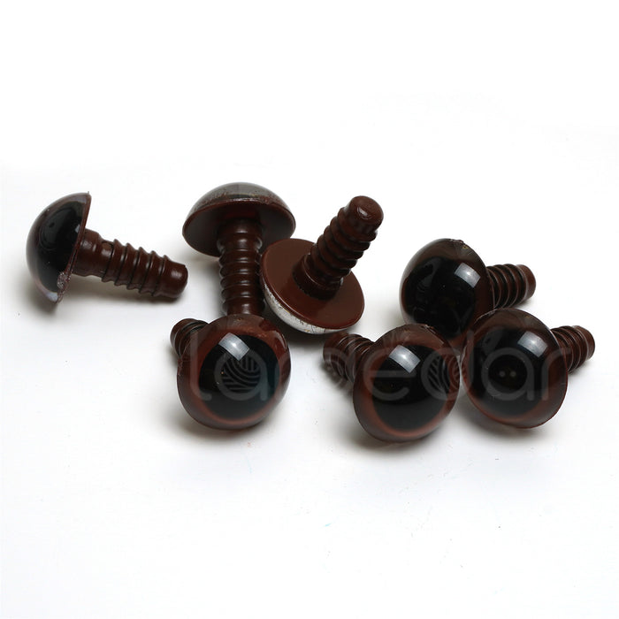 Brown Safety Toy Eyes - Sizes 9mm, 12mm, 15mm or 18mm