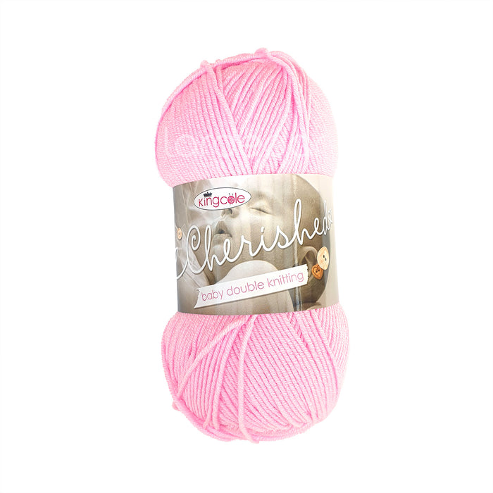 King Cole Cherished DK Yarn in Powder Pink - 3197 - 100g Ball of Double Knitting Wool