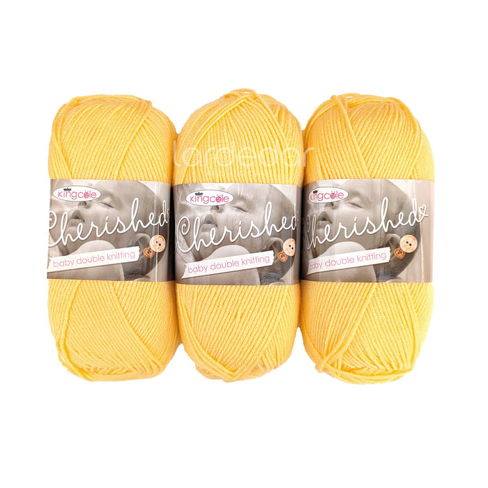 King Cole Cherished DK Yarn in Sunshine - 3540 - 100g Ball of Double Knitting Wool