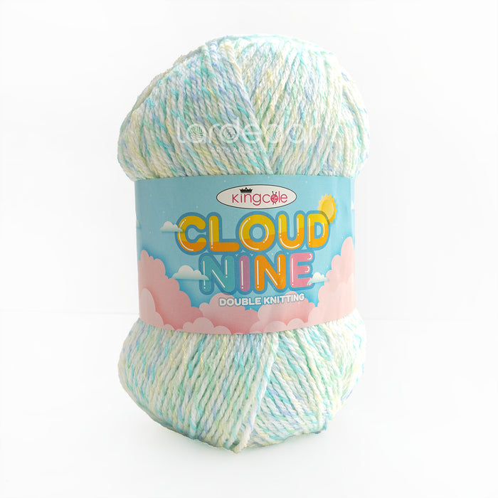 King Cole Cloud Nine DK Yarn in 5442 - Aqua Skies - 100g Ball of Variegated Wool