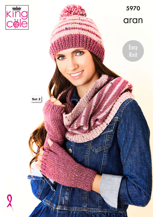 Hat, Cowl and Fingerless gloves knitting pattern