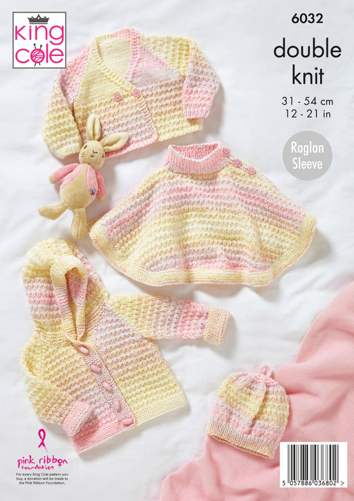 Knitting pattern for a baby Poncho, Jacket, Hat and Cardigan