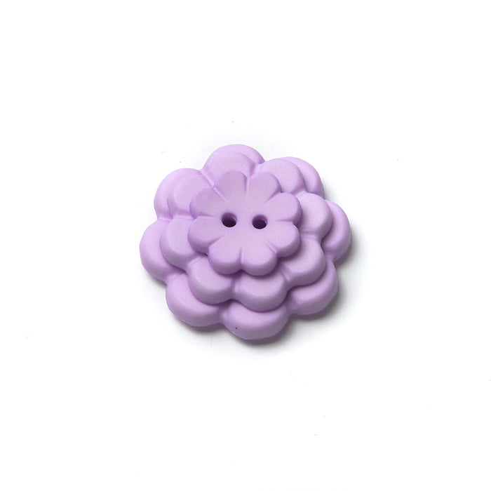 Lilac Matte Flower Buttons (10 Pcs) - 15mm 23mm or 28mm