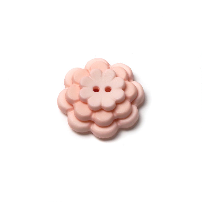 Peach Matte Flower Buttons (10 Pcs) - 15mm 23mm or 28mm