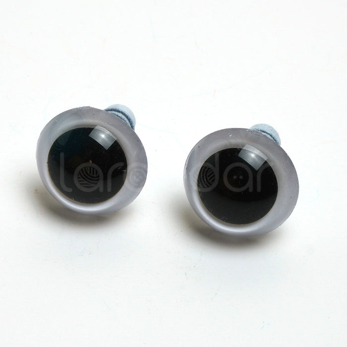 White Safety Toy Eyes - Sizes 9mm, 12mm, 15mm or 18mm