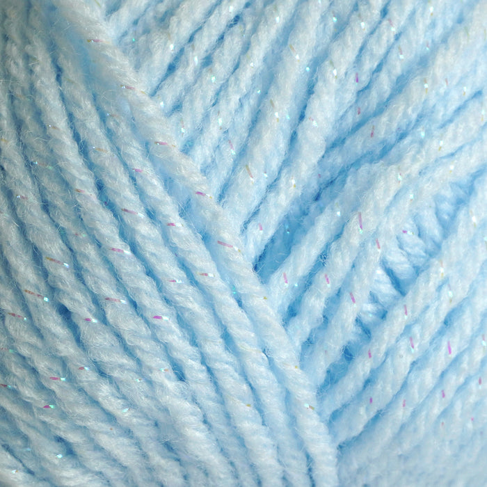 James C Brett Baby Twinkle Double Knitting Wool Glitter Yarn - BT4 Blue 100g