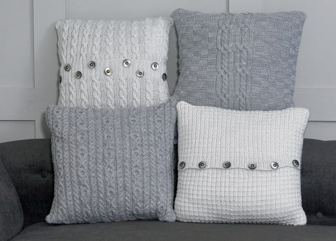 James C Brett JB790 - Double Knitting Pattern - Cushion Covers (Intermediate Knit)
