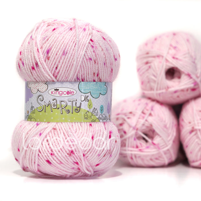 King Cole Smarty DK Yarn in Candy Ice - 1475 - 100g Ball of Spotted / Fleck Knitting Wool (Discontinued)