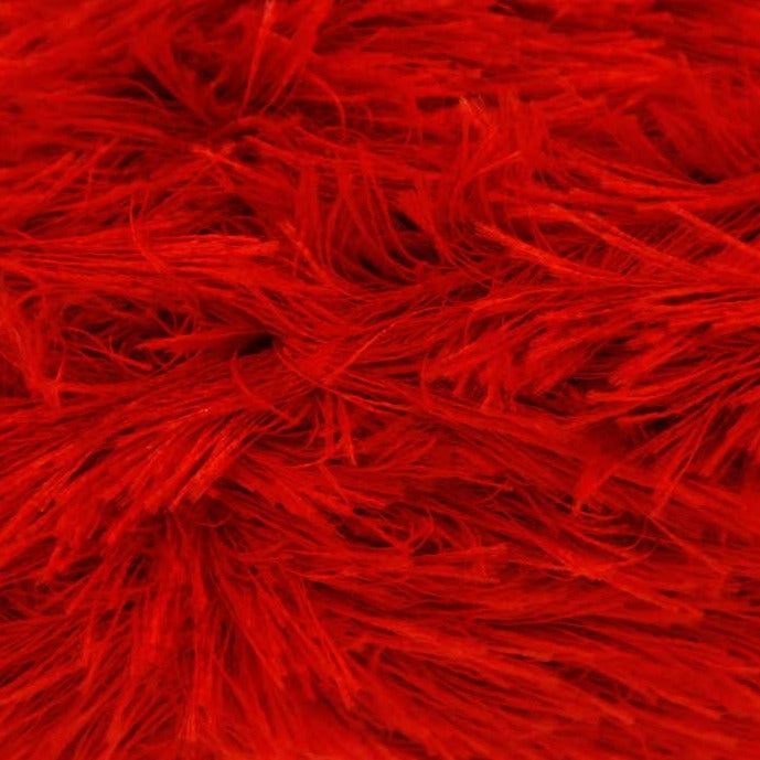 King Cole Moments DK Eyelash Knitting Wool Yarn in Red (478) - 50g Ball