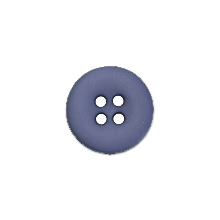 15mm Gravel Blue Matte Round Edged Buttons (5 Pcs)