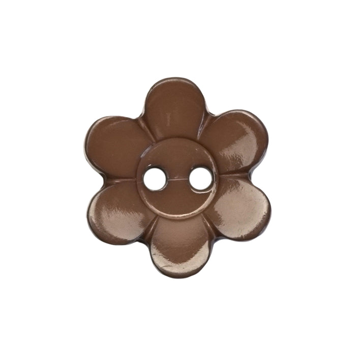 Brown Daisy Buttons (5 Pcs) - 13mm, 15mm or 18mm