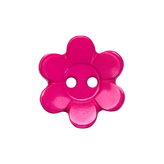 Cerise Daisy Buttons (5 Pcs) - 13mm, 15mm or 18mm