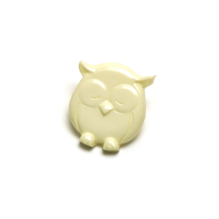 Cream Plastic Owl Baby Buttons - 18mm Shank (5 Pcs)