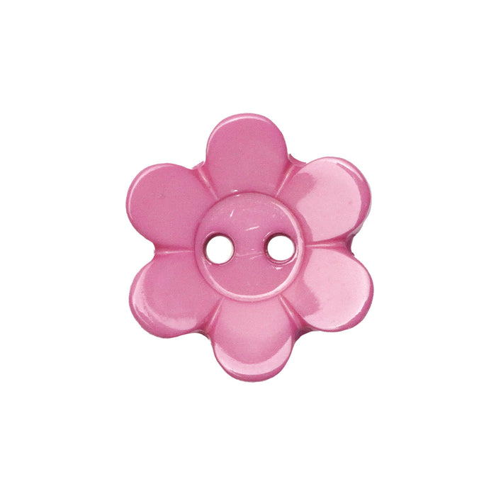 Dark Pink Daisy Buttons (5 Pcs) - 13mm, 15mm or 18mm