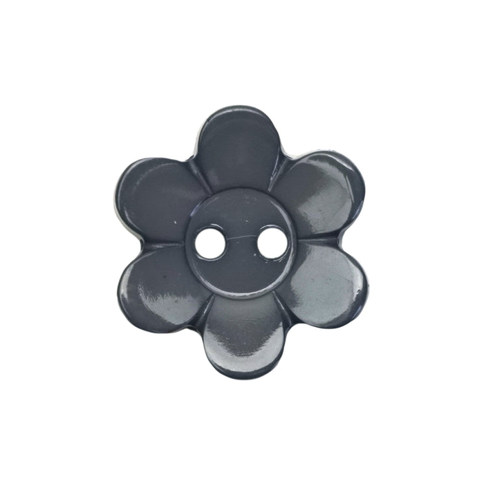 Grey Daisy Buttons (5 Pcs) - 13mm, 15mm or 18mm