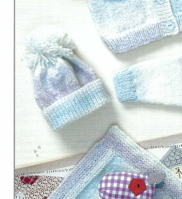 James C Brett JB010 Double Knitting Pattern - Baby DK Cardigans, Bobble Hat & Blanket