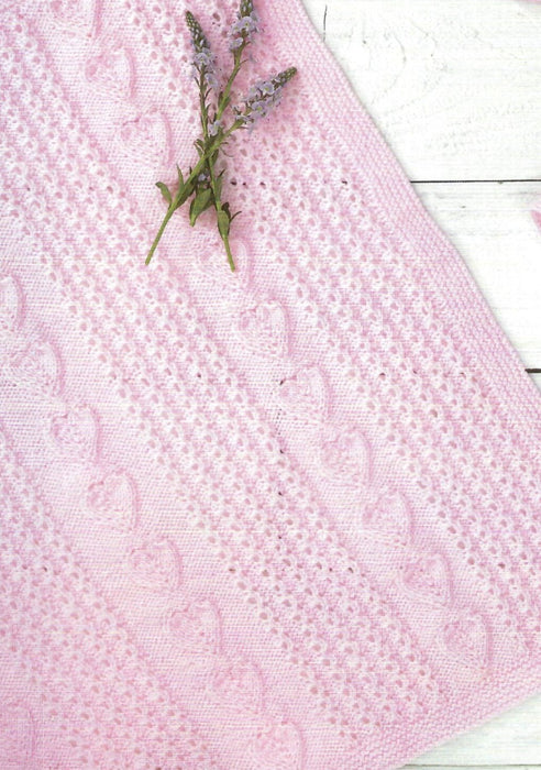 Wool & Pattern Bundle - 5 x 100g Super Soft Baby DK Yarn in Pink & Knitting Pattern JB685