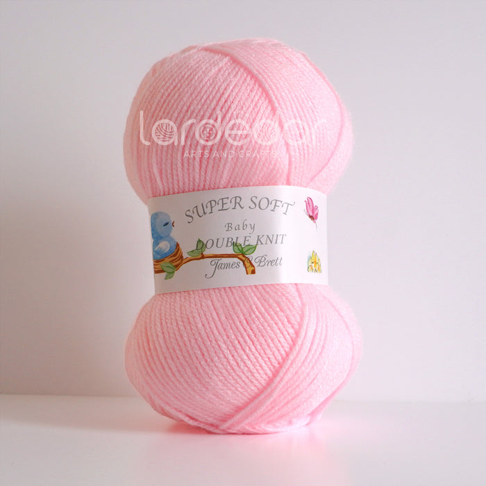 James C Brett Baby DK Wool - BB6 Baby Pink - 100g Knitting Yarn