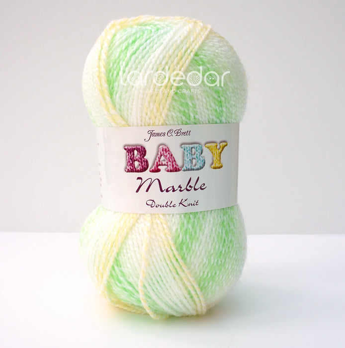 James C Brett Baby Marble DK Wool - BM4 Citrus Zest - 100g Knitting Yarn