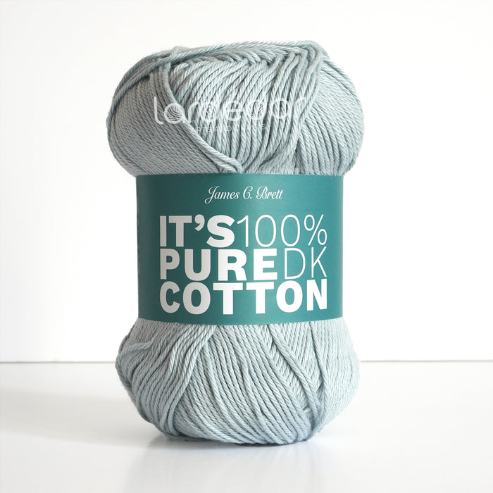 James C Brett It's Pure Cotton Yarn in Pale Blue IC05  - 100% Cotton DK Knitting Crochet Wool - 100g