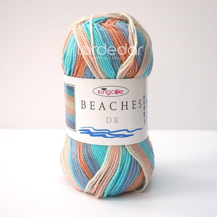 King Cole Beaches DK Yarn in 4278 - Bondi-Beach - 100g Ball of Variegated Wool