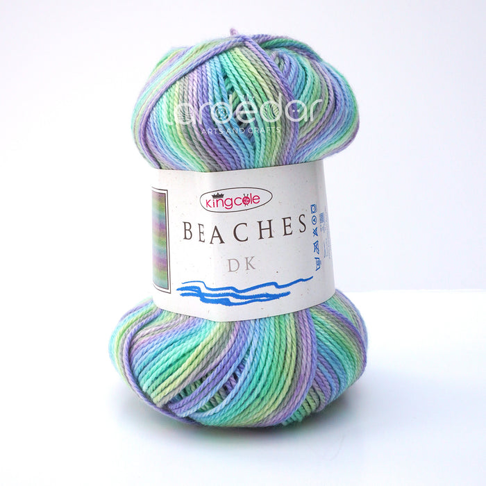 King Cole Beaches DK Yarn in 4287 - Cool Breeze - 100g Ball of Variegated Wool