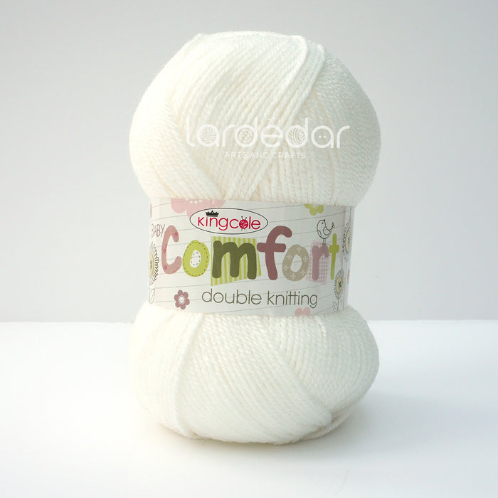King Cole Comfort DK Yarn in White - 580 - 100g Ball of Double Knitting Wool
