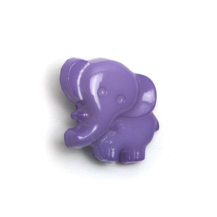 Lilac Plastic Elephant Baby Buttons - 18mm Shank (5 Pcs)