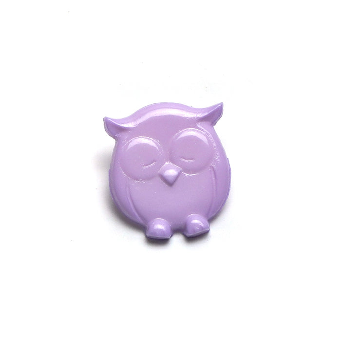 Lavender Plastic Owl Baby Buttons - 18mm Shank (5 Pcs)