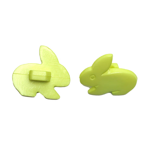 Lime Bunny Rabbit Buttons 3