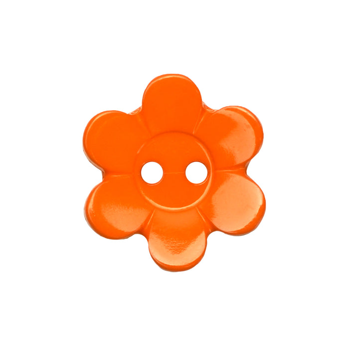 Orange Daisy Buttons (5 Pcs) - 13mm, 15mm or 18mm