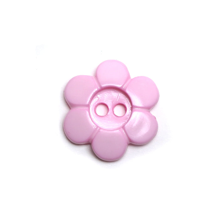 15mm Light Pink Daisy Flower Buttons (5 Pcs)