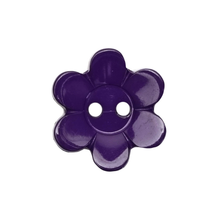 Purple Daisy Buttons (5 Pcs) - 13mm, 15mm or 18mm