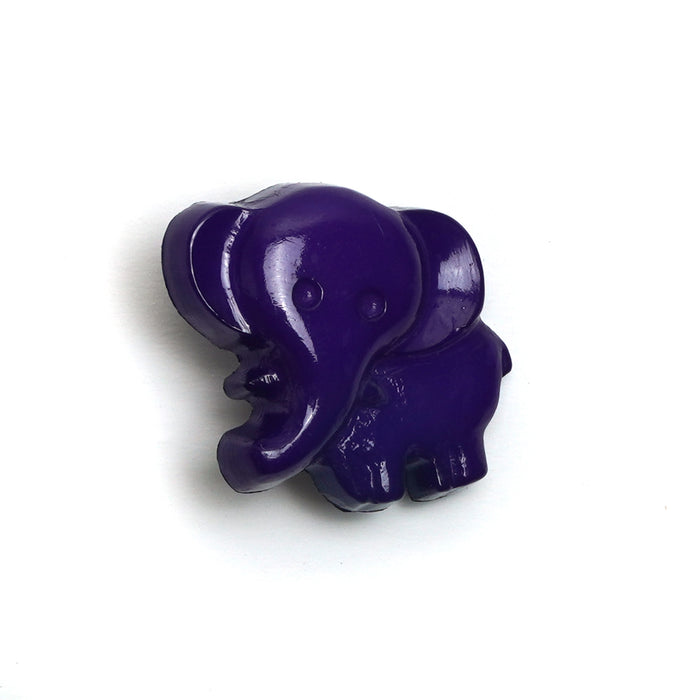 Purple Plastic Elephant Baby Buttons - 18mm Shank (5 Pcs)