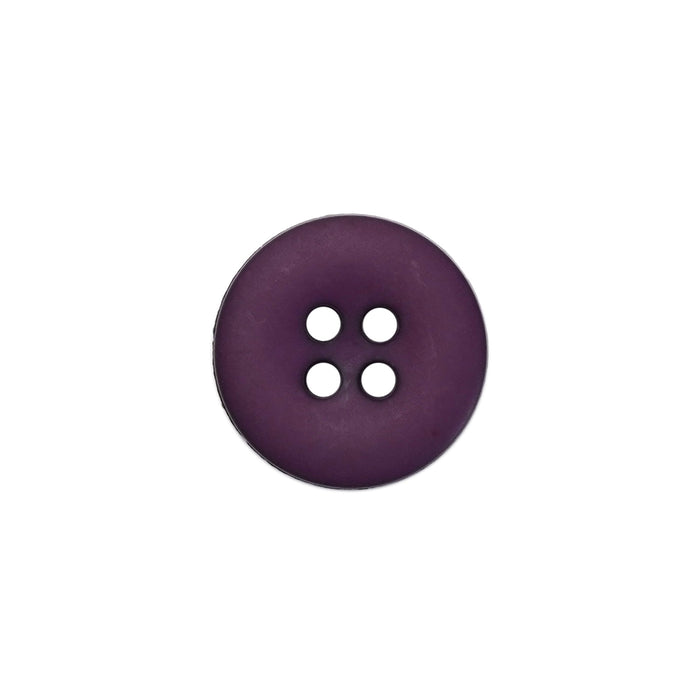 15mm Purple Matte Round Edged Buttons (5 Pcs)