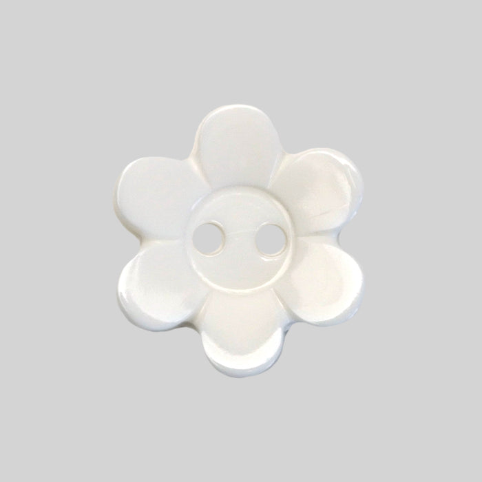 White Daisy Buttons (5 Pcs) - 13mm, 15mm or 18mm