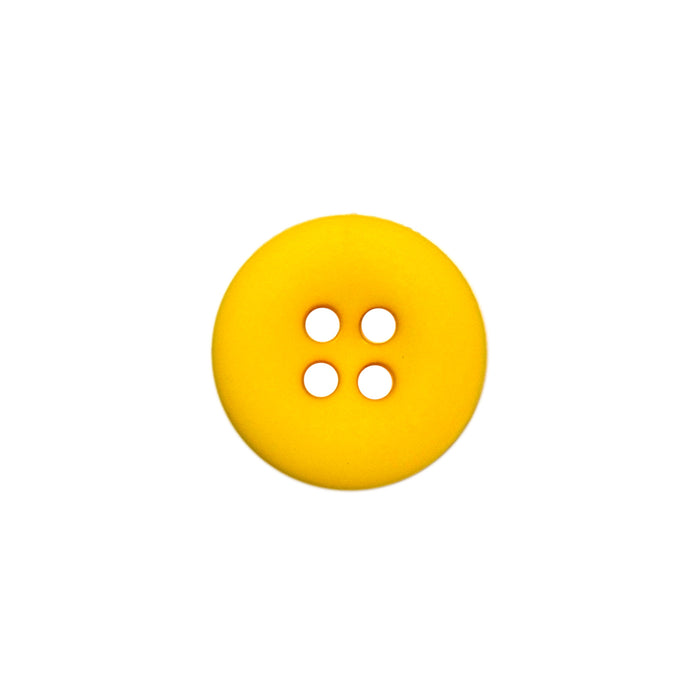 15mm Yellow Matte Round Edged Buttons (5 Pcs)