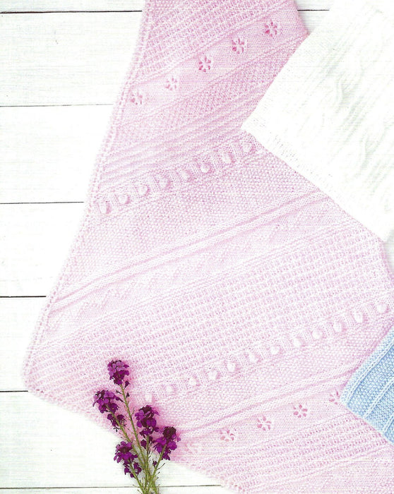 James C Brett JB689 Double Knitting Pattern - DK Baby Blankets