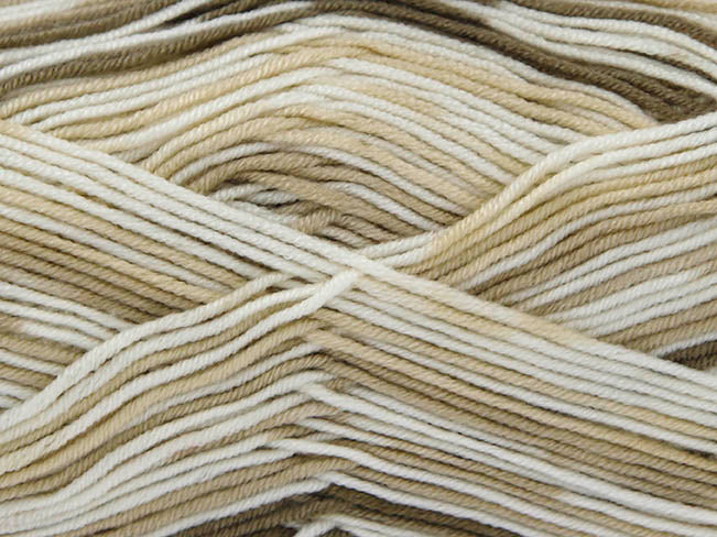 King Cole Cherish DK Yarn in Cafe Creme - 1118 - 100g Ball of Self Patterning Double Knitting Wool