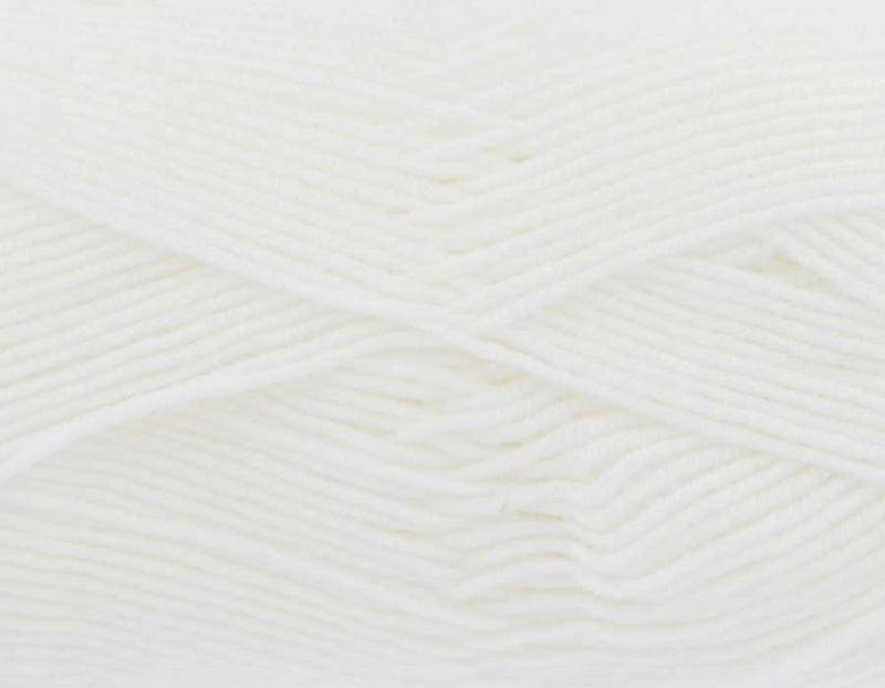 King Cole Cherished DK Yarn in White - 1410 - 100g Ball of Double Knitting Wool