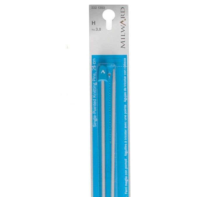 Milward 3.00mm Knitting Needles - Single Pointed 25cm Pair