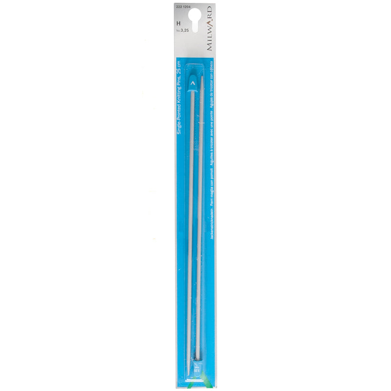 Milward 3.25mm Knitting Needles - Single Pointed 25cm Pair