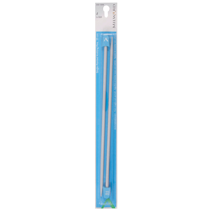 Milward 5.00mm Knitting Needles - Single Pointed 25cm Pair