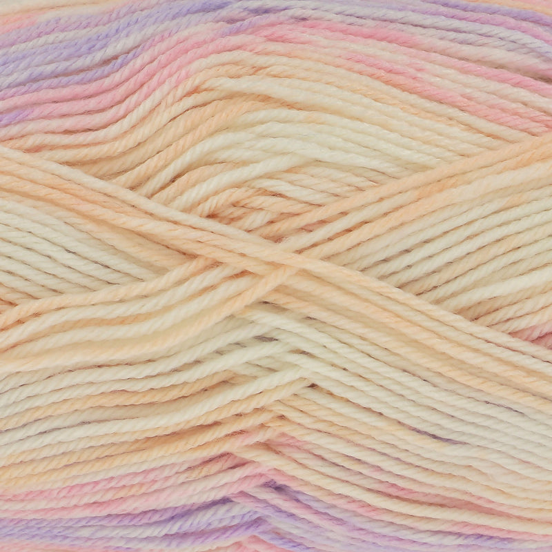 King Cole Cutie Pie DK Yarn in 5383 - Peach Pie - 100g Ball of Variegated Wool