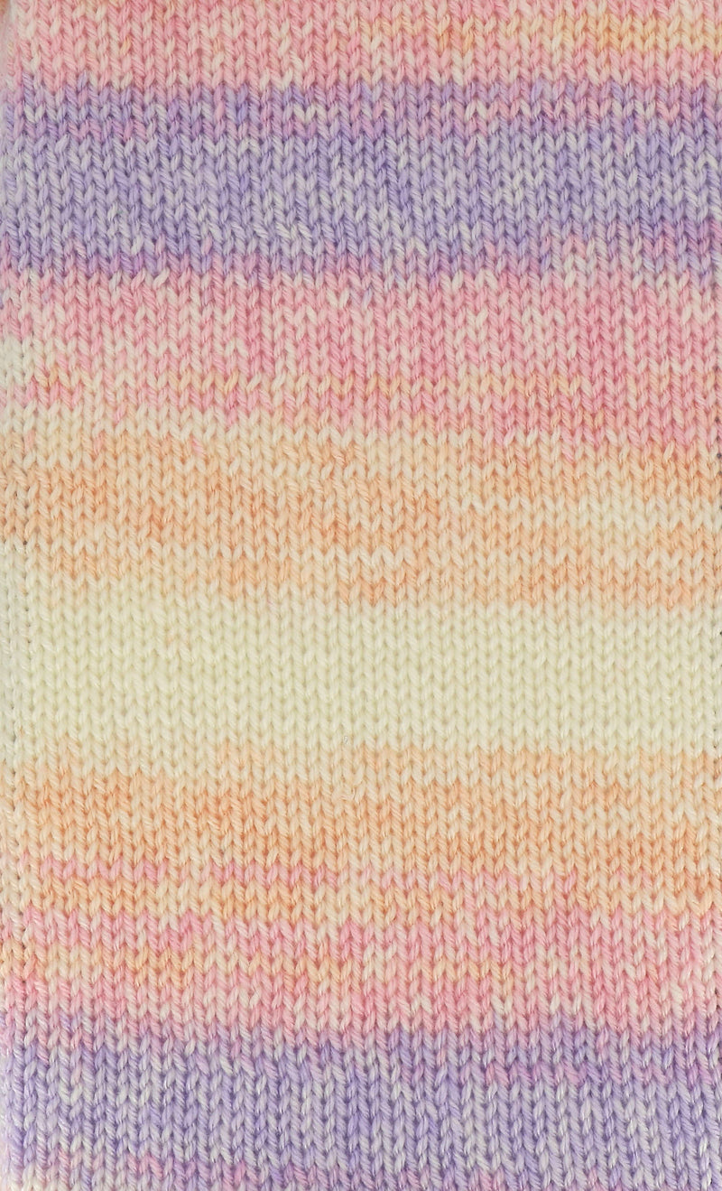 King Cole Cutie Pie DK Yarn in 5383 - Peach Pie - 100g Ball of Variegated Wool